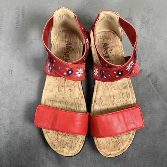 Alegria Lucia Red LUC-7764 Sandal Women Size 38 8-8.5 Benefits Charity - Picture 11 of 16